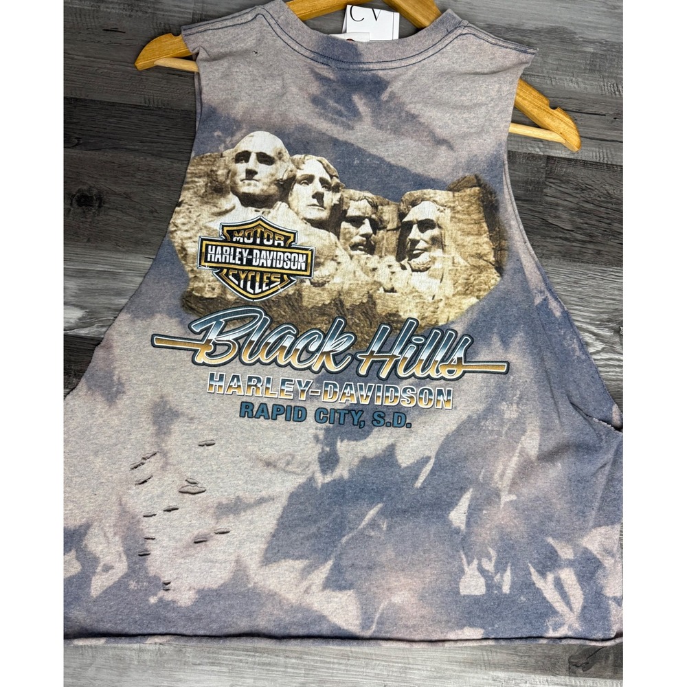 Harley Davidson Sturgis 2010 70th Anniversary Tank Top Distressed Acid Wash XL - Picture 2 of 4